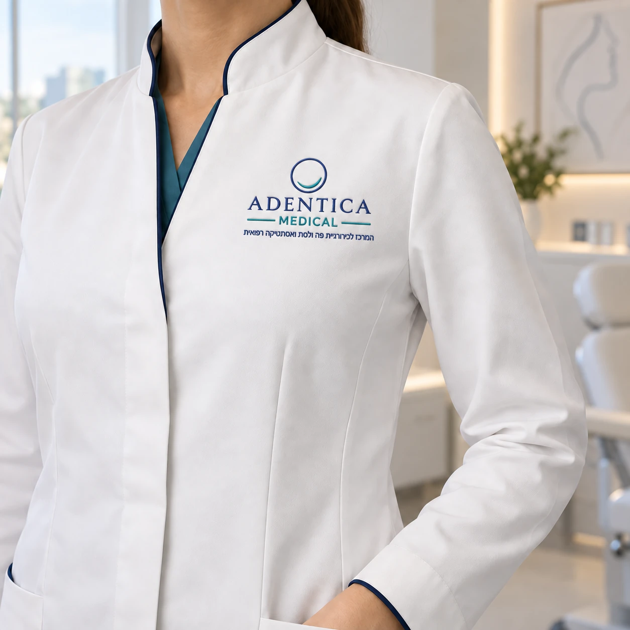 הדמיית חלוק רפואי ממותג ADENTICA Medical