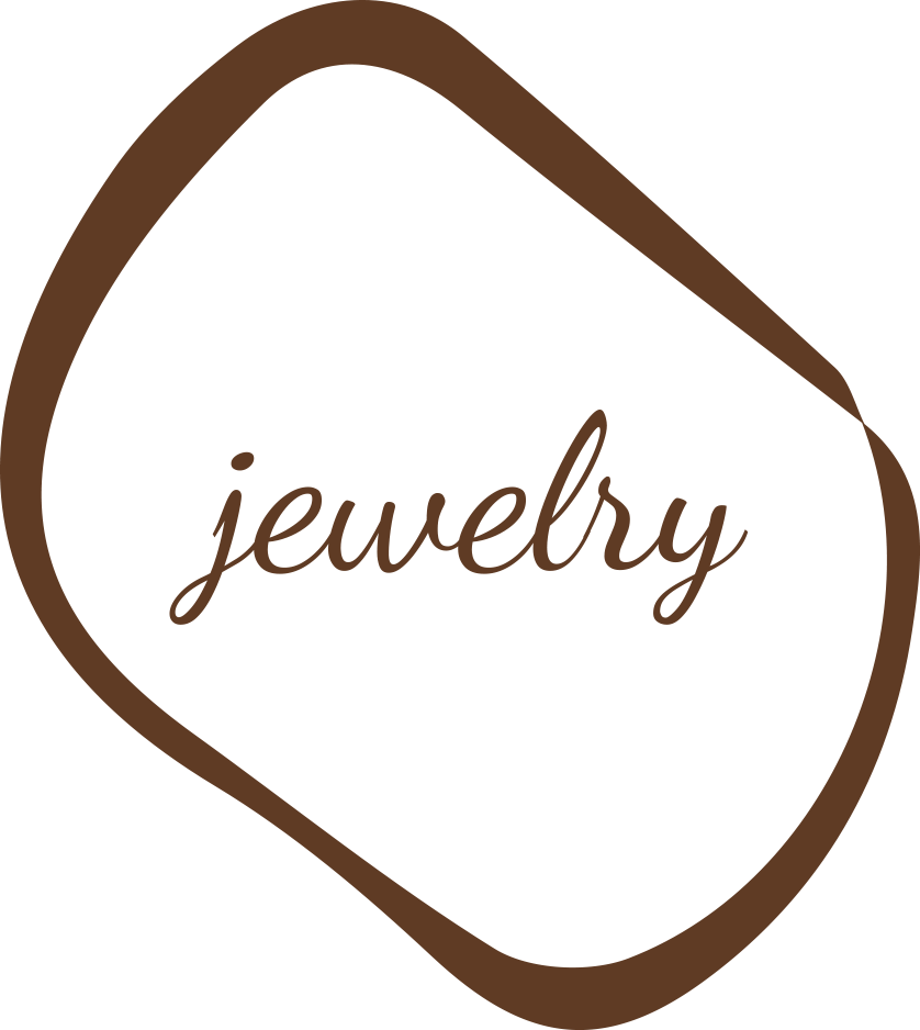 סמל LADORE’ בצבע חום עם כיתוב jewelry
