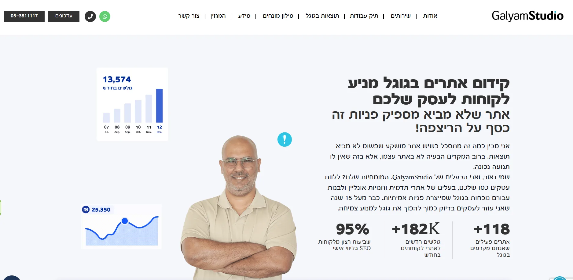אתר גל ים סטודיו לפני