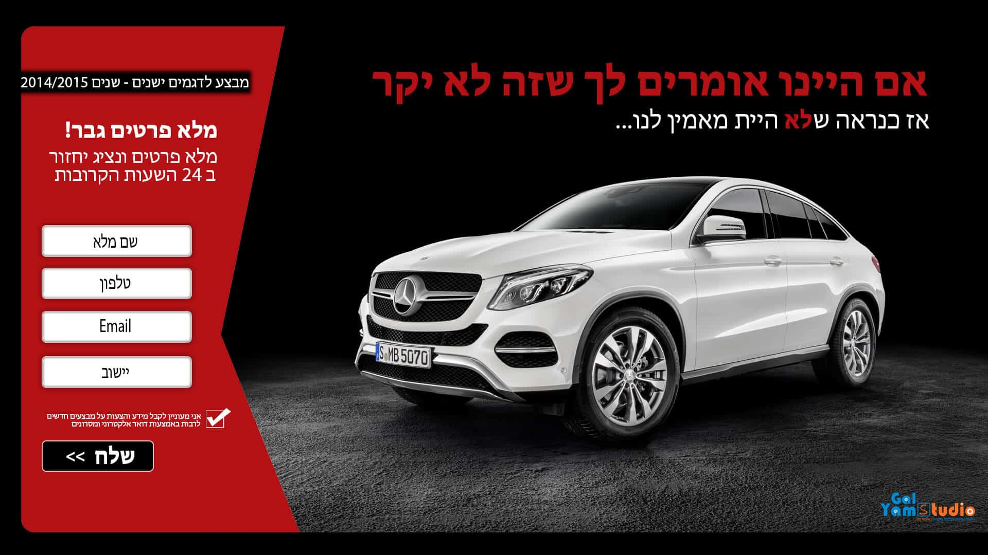 דף נחיתה לדוגמא