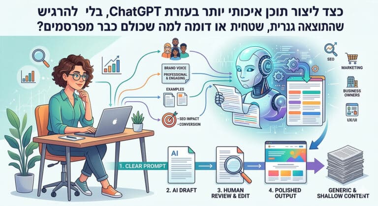 17 דרכים חכמות לכתוב תוכן איכותי יותר בעזרת ChatGPT